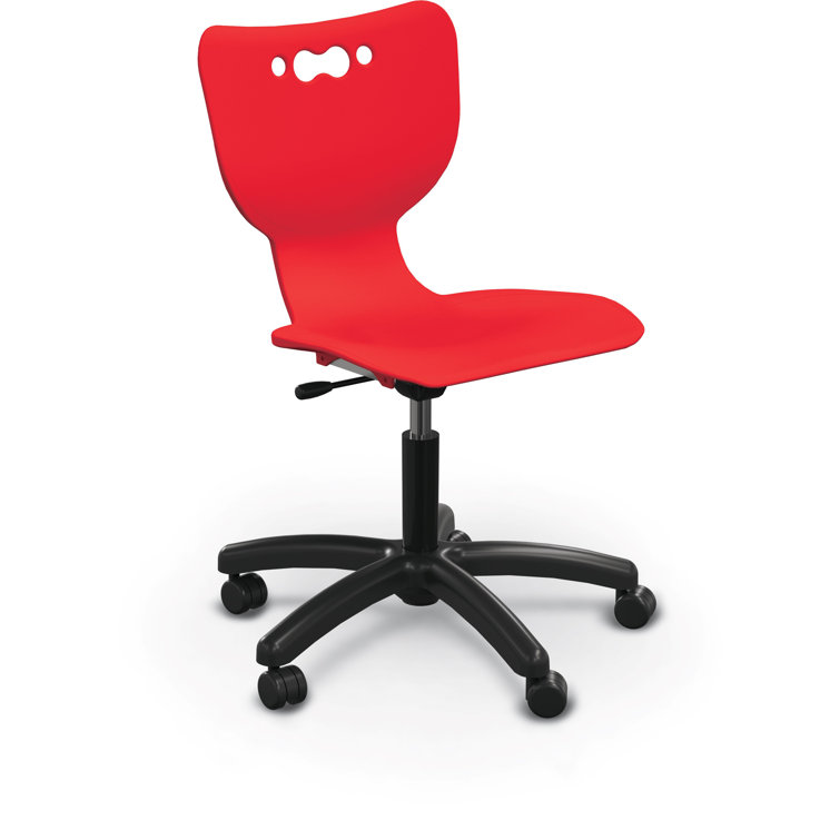 Red chair with wheels hot sale